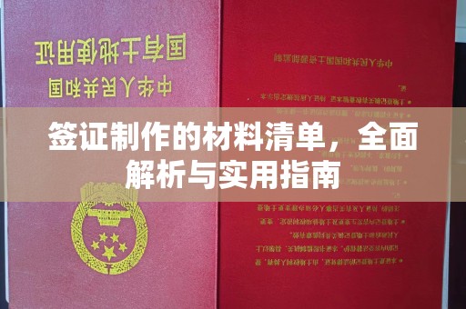 柳南签证制作的材料清单，全面解析与实用指南